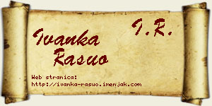 Ivanka Rašuo vizit kartica